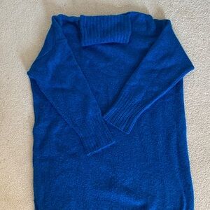Anthropologie Blue Turtleneck Sweater Daily Practice